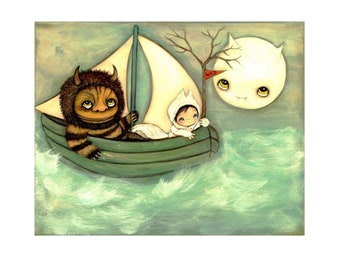 Monster Print Where the Wild Things Are Art Max and Carol Art - Etsy