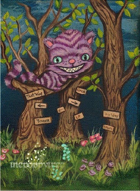 picture Alice In Wonderland Forest Drawing etsy