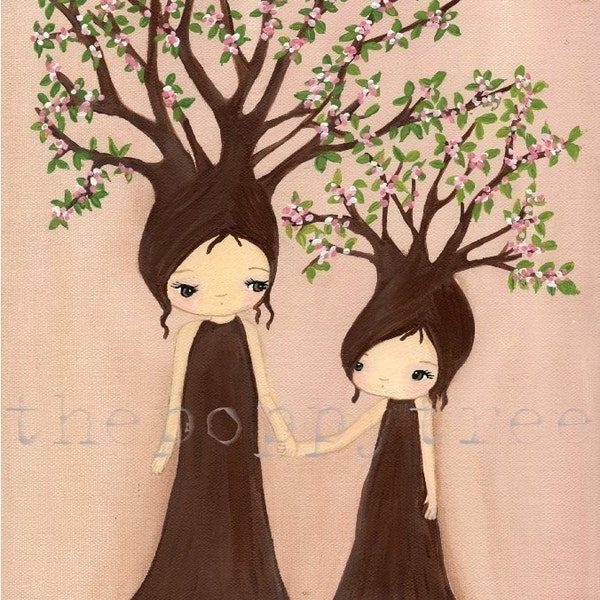 1 Day SALE Mommy And Me Apple Trees Print