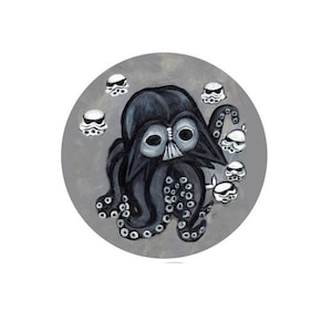 space sticker darth art octopus vinyl sticker cute surreal decor