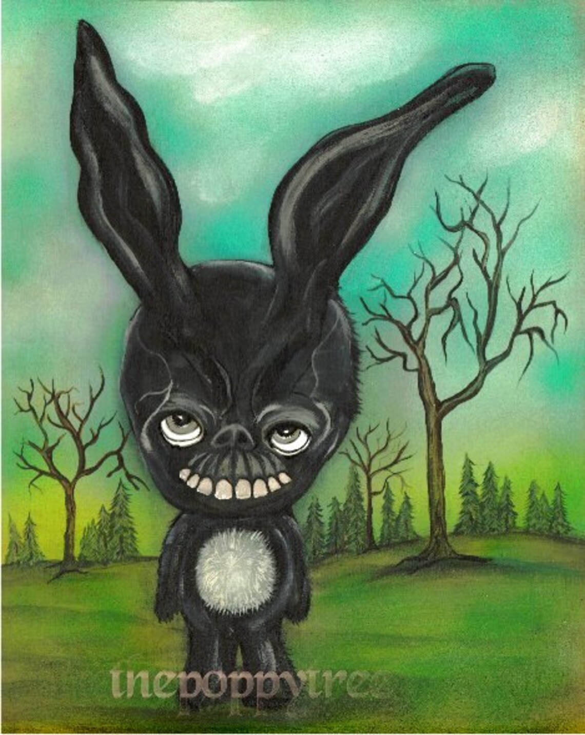 Frank the Bunny Art Print Creepy Rabbit Donnie Darko Wall Art Etsy