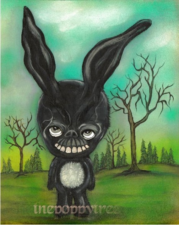 Frank The Bunny Art Print Creepy Rabbit Donnie Darko Wall Art Etsy