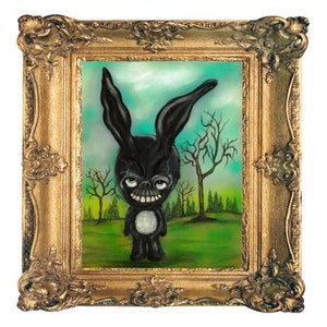 frank print donnie darko art animal prints dark art goth print cult movie art creepy rabbit spooky 8 x 10 wall decor