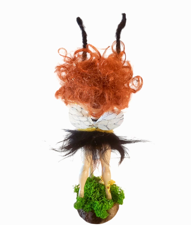 Fuzzy bee art doll cute collectable bee girl dolls image 5