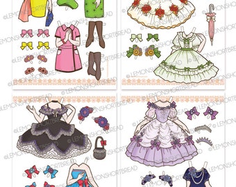 Anime-style Paper Doll SVG Cut file by Creative Fabrica Crafts
