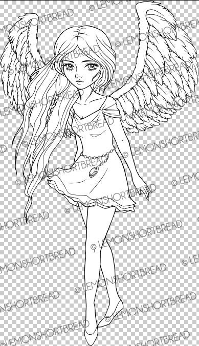 101 Anime Angel Coloring Pages  Latest Free