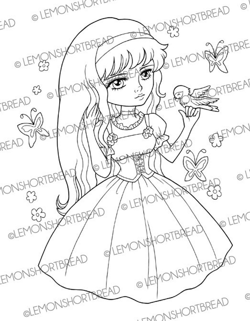 Digitale Stempel Sneeuw Witte Vogel Digi Downloaden Fantasy Etsy