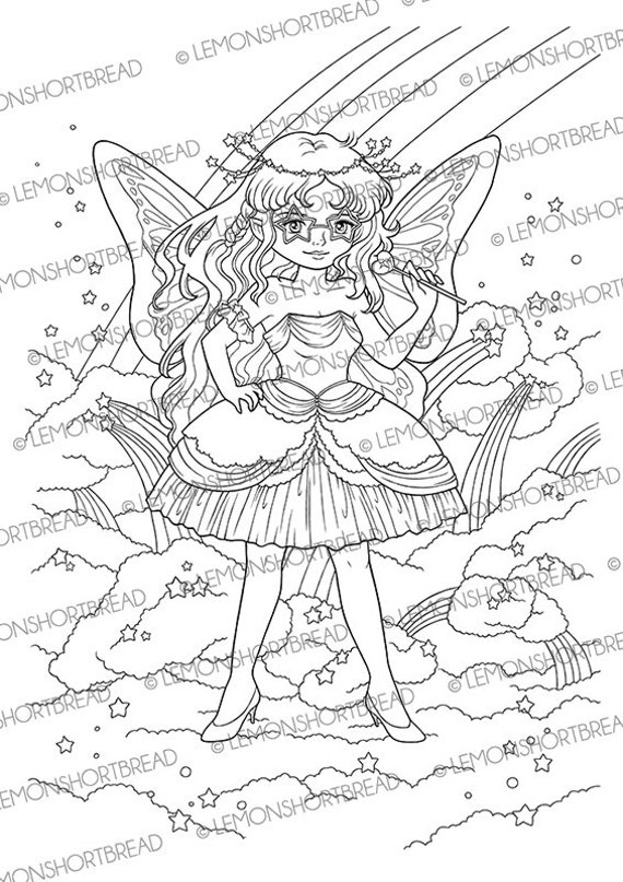 Printable Colouring Page Fairy Godsister Fantasy Anime Girl - Etsy Australia Printable Colouring Page Fairy Godsister Fantasy Anime Girl - Etsy Australia