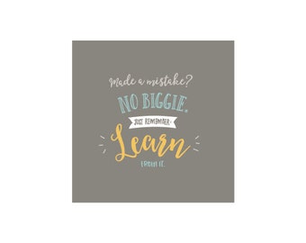 Cometeu um erro - para impressão, arte de palavras, citação motivacional, citação inspiradora, pôster de tipografia, arte de parede, decoração de casa, DOWNLOAD INSTANTÂNEO