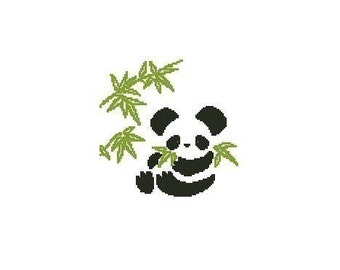 Panda Cross Stitch Chart Pattern PDF