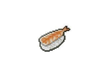 Padrão de gráfico de ponto cruz de sushi de camarão Nigiri PDF