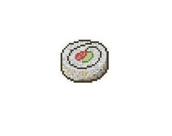 Padrão de gráfico de ponto cruz California Roll Sushi PDF