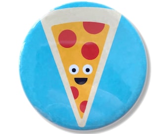 Pizza Slice – 2.25" Bottle Opener/Keychain, Pocket Mirror, Magnet, or Pin-back Button