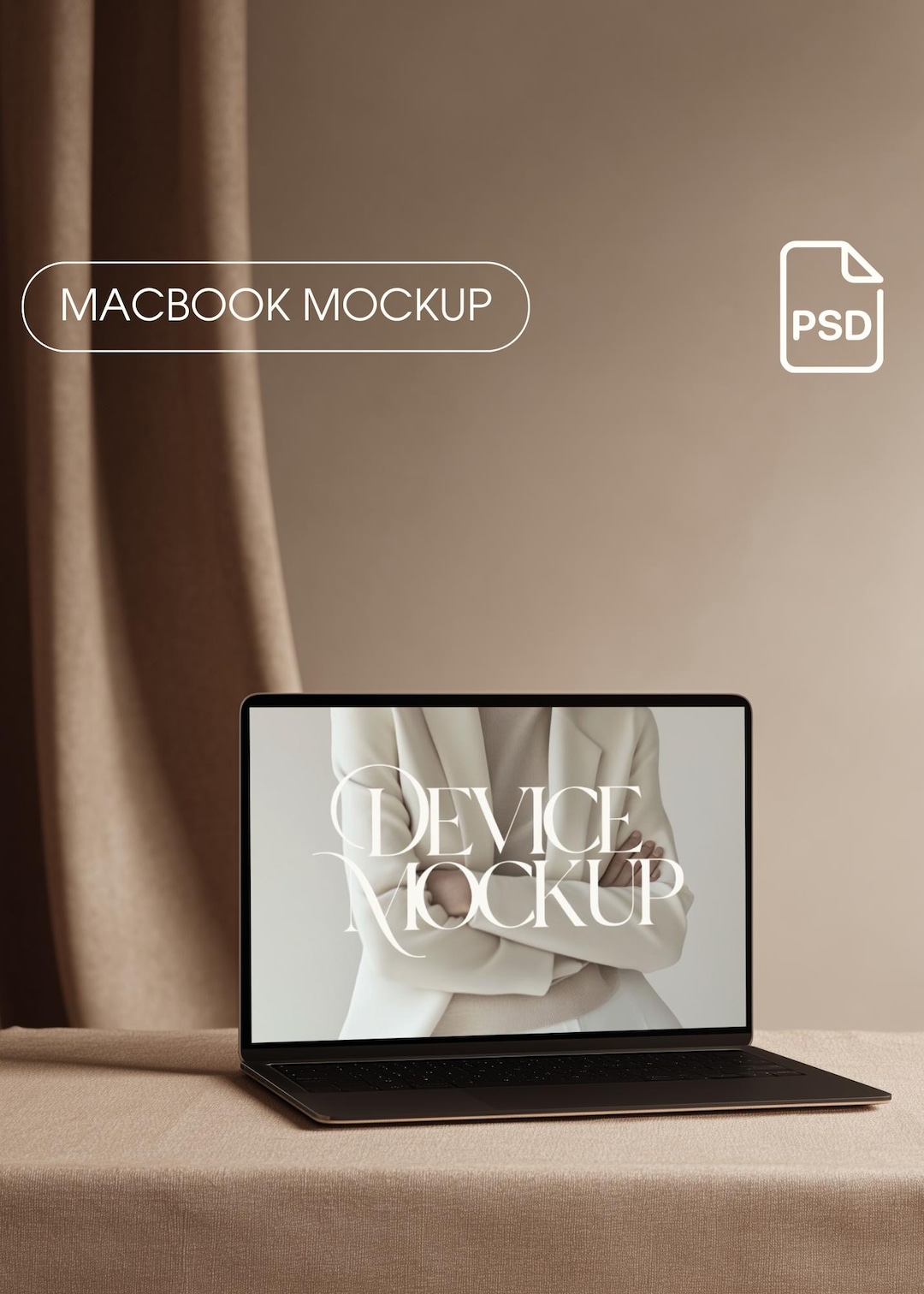 MacBook Mockup PSD Laptop Screen MacBook Pro Device Mockup Editable ...