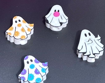 Ghost Straw Topper | Spooky Halloween Drink Accessory (Reusable Charm)