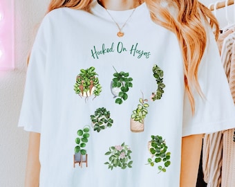 Eingehängt an Hoyas Shirt, nur noch ein Hoya Pflanzen-T-Shirt, Hoya-Liebhaber-Geschenk, Komfortfarben-T-Shirt, Pflanzenmutter-Shirt, Zimmerpflanzen-Grafik-T-Shirt