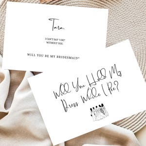 Modelo de cartão de pedido de casamento engraçado para madrinhas, "Você segura meu vestido enquanto eu faço xixi?", Pedido de casamento personalizado, Modelo de casamento editável