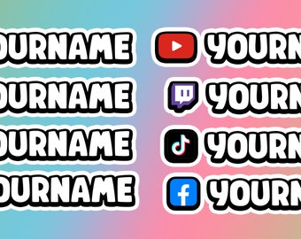 Social Media Namens-Overlay