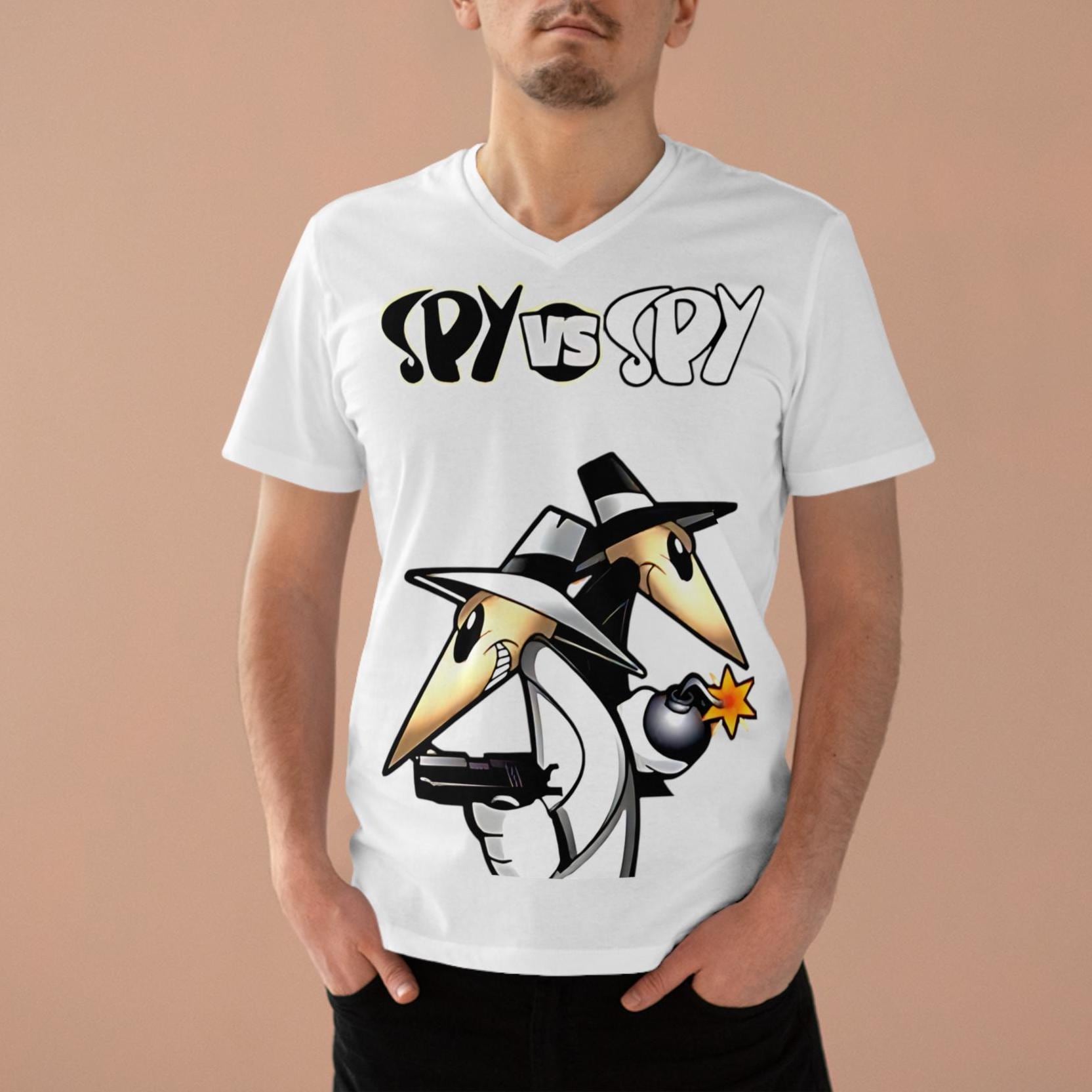 Spy Vs Spy V-neck Tee, Fun Graphic Shirt for Spy Lovers, Casual
