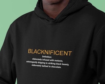Bluza z kapturem Blacknificent: unisexowa bluza z nadrukiem Affirmation