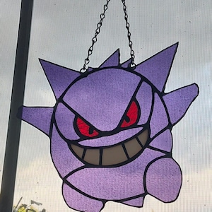 Gengar Stained Glass Sun Catcher