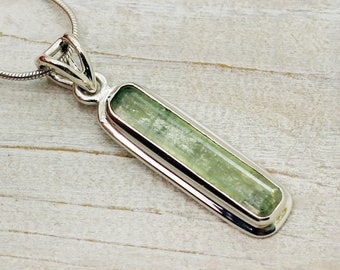 Peridot Pendant with Peridot and Herkimer Diamond Silver Clasp Bracelet Set Light Language Blessed