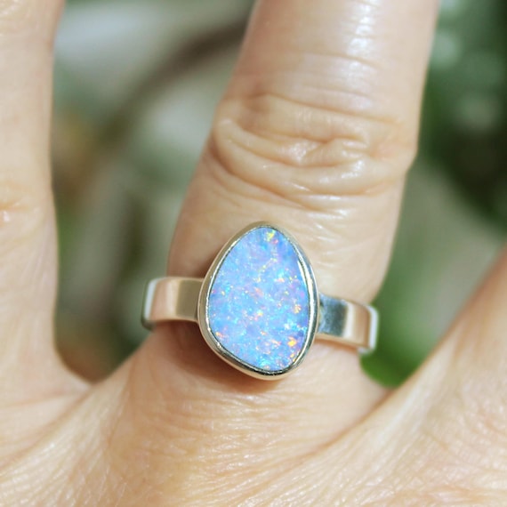Silver Opal Graduation Rings Custom RimRock Classic Graduation