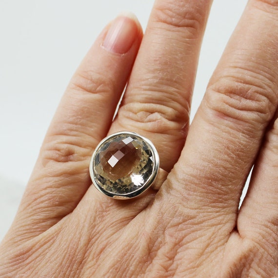 Solid crystal ring deals