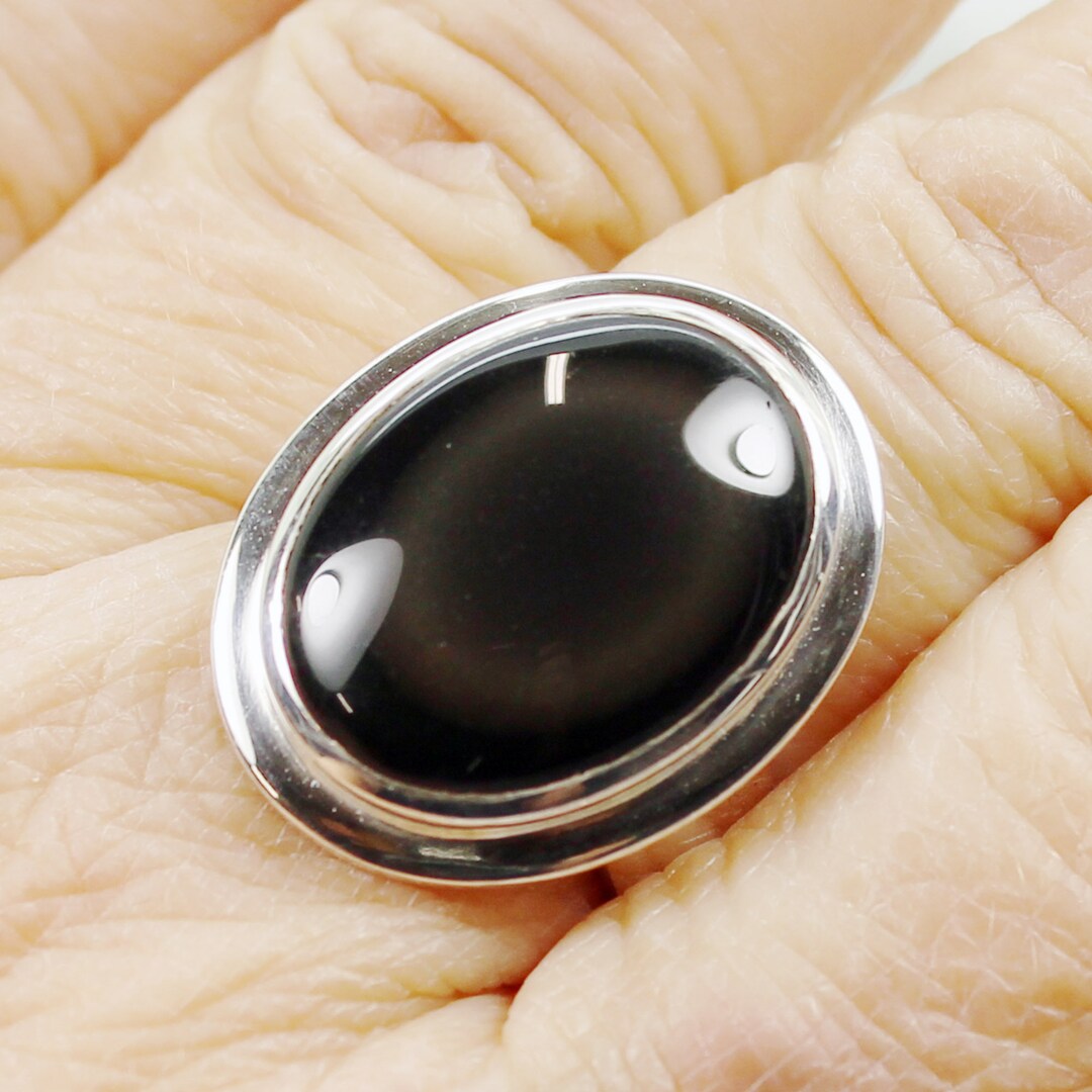 Stunning...rainbow Obsidian Ring Oval Shape Cab Set on 925 - Etsy