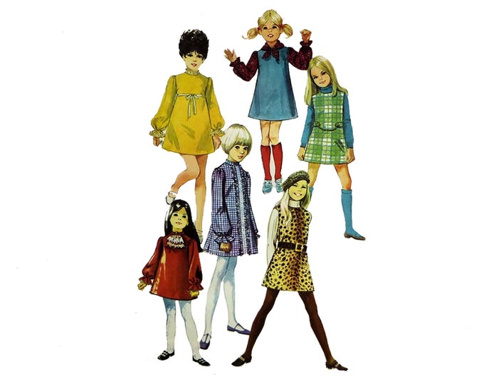 1970's Simplicity Child's Jumper in Two Lengths and Dress Pattern - Chest 24