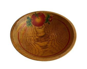 CoreGourmet Wooden Salad Bowl - Natural Serving Bowl For Salads, Fruits, And Snacks