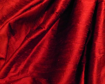red silk fabric etsy