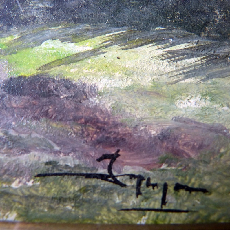 Italian Landscape Oil Painting Under Glass Overlook Fanzago Etsy