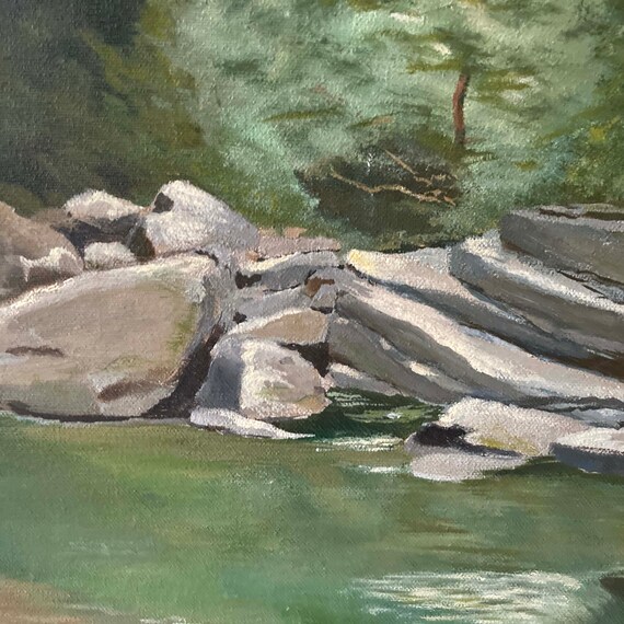 River Rocks - Oil Painting