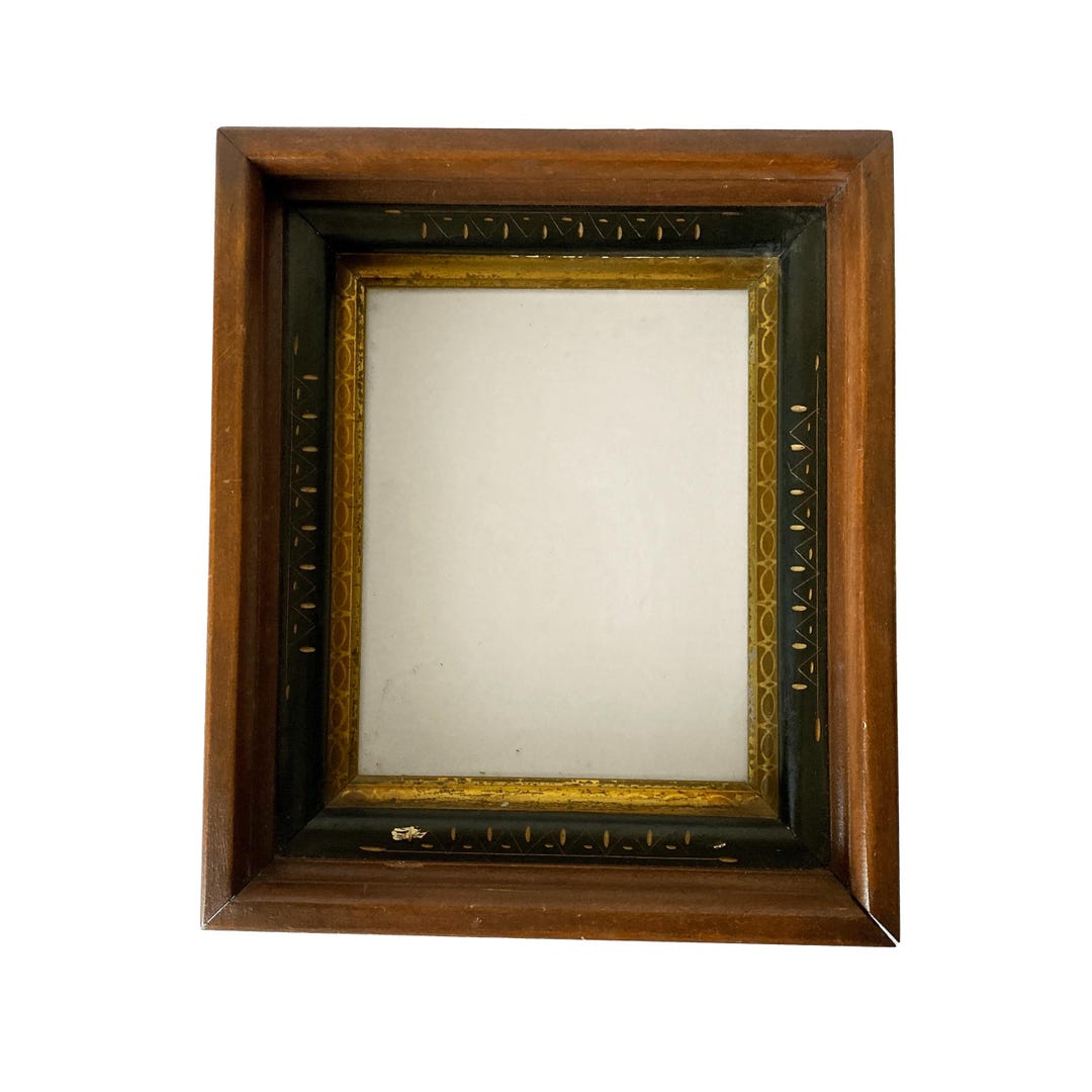 Shadowboxes Frame Antique Razor Antique Victorian Shadowbox Frame Carved Wood Black & Gold Border With ...