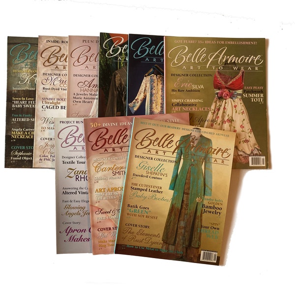 Belle Armoire Art to Wear Magazines Stampington & Company Fabric Art Accessories 2003-2007