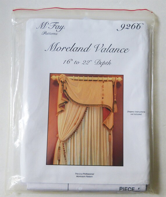 Mfay Professional Custom Drapery Pattern Moreland Valance 9266 Etsy