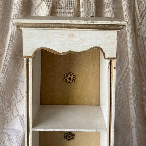 Jewelry Box Shelves With Drawer Gold & Cream Flor… - image 5