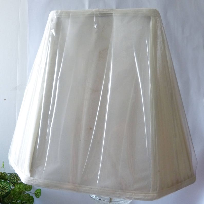 Hobnail Glass and Brass Vintage Lamp With Shade