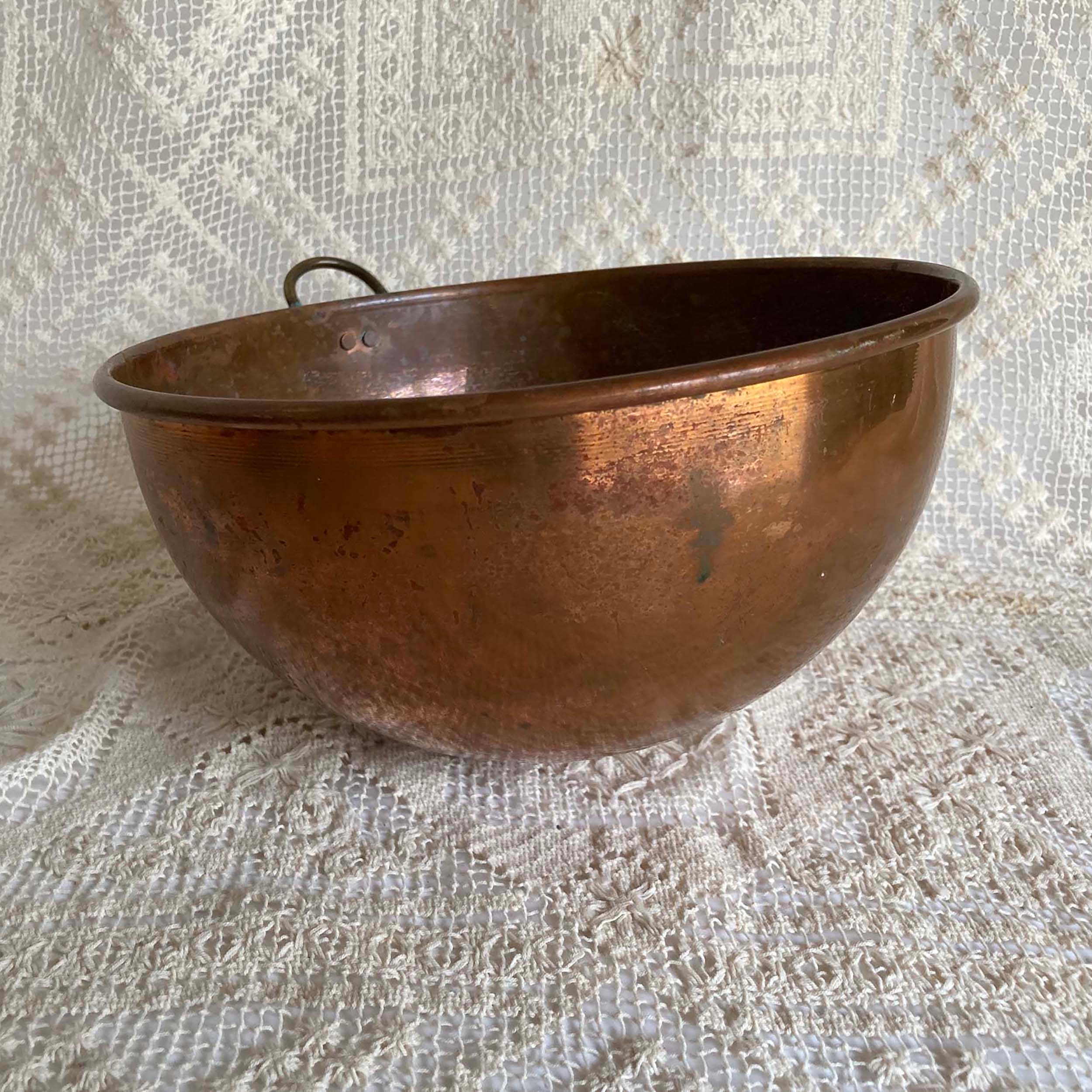 Red Co. 5 Quarts Large 11” Round Hammered Pure Copper Mixing Bowl — Red Co.  Goods