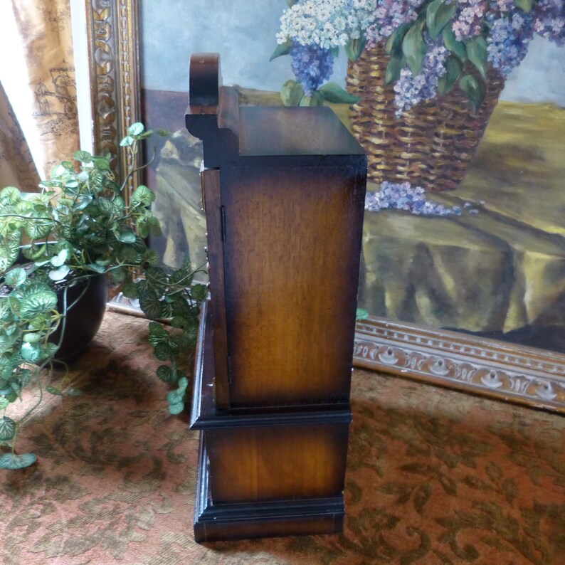 Jewelry Box Armoire Solid Wood Brass Hardware Made In Japan 1960s-70s
