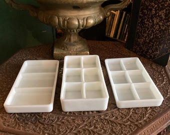 Milk Glass Dental Tray Choose From 3 Styles Vintage Sold Separately
