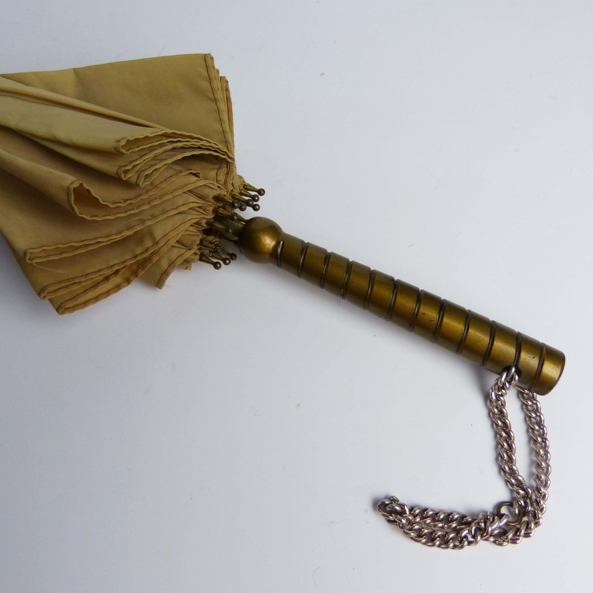 Haas Jordan Vintage Cream Umbrella Gold Handle u0026 Brass Frame - Etsy UK