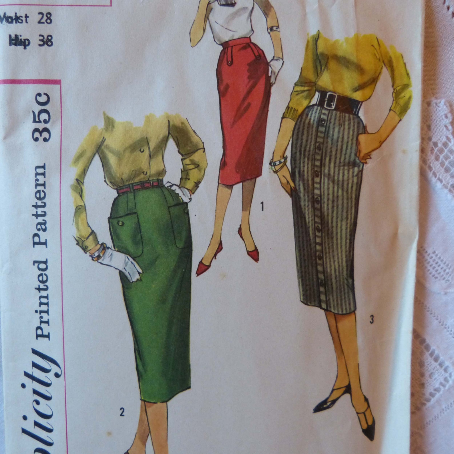 Simplicity 2613 Vintage Sewing Pattern Misses' Slim Pencil - Etsy