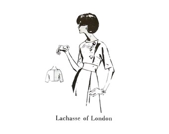 Spadea NS-268 Vintage Designer Pattern Lachasse Of London 1960's Cropped Jacket Factory Folded