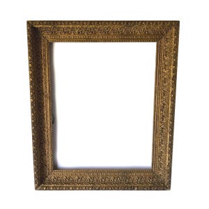 Richly Patterned Gold Antique Wooden Frame 3" Cove Molding 20x16