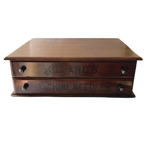 Antiquitätenladen-Schaukasten Hogard's Nadel-Spulenschrank 2 Schubladen-Shop oder Bastelraum-Lagerung