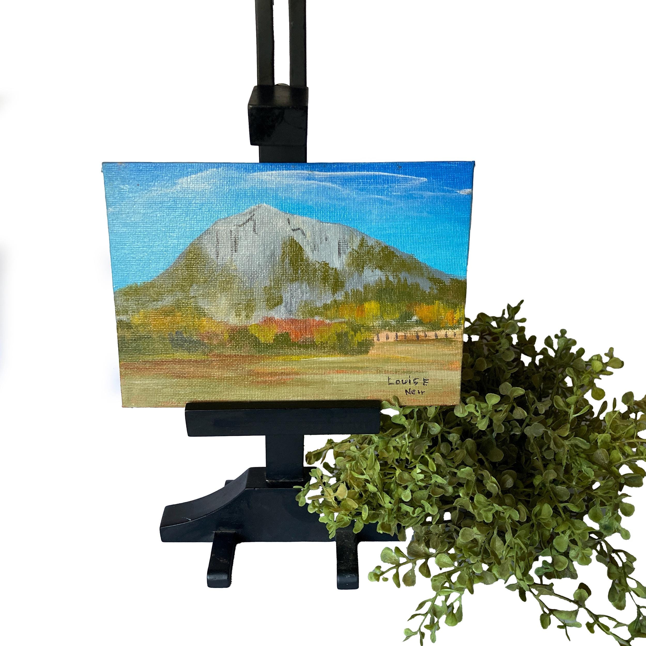 Oil Painting Colorado Mountain Fall Scene Signed Unframed 5x7