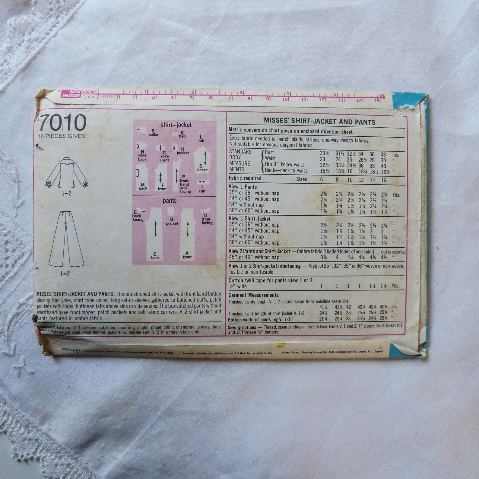 Simplicity 7102 Pattern Simplicity 7010 Vintage Sewing Pattern Women's 2 Piece - Etsy