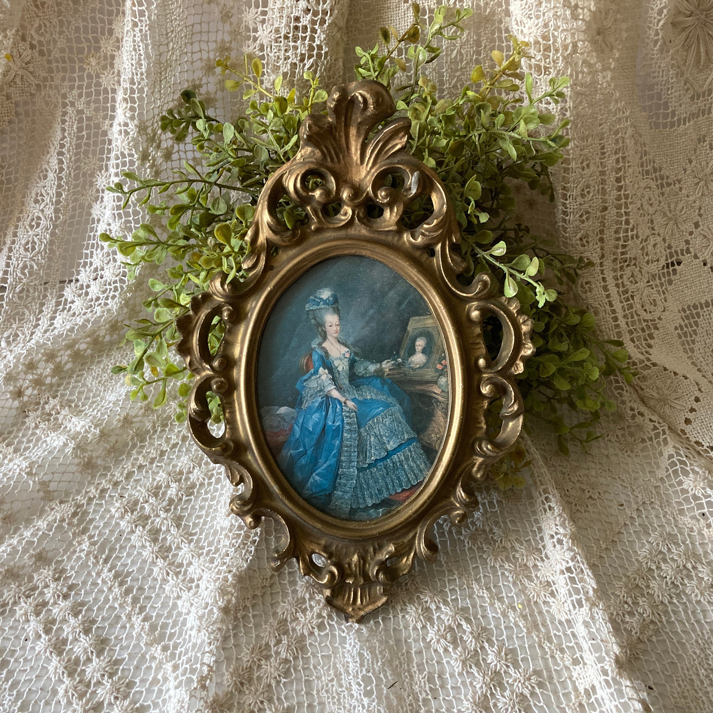 フランスアンティーク 眠る少女 フレーム付き 即納可！】フランス